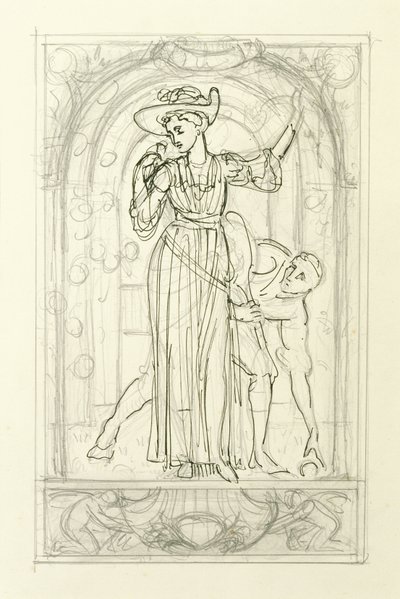 Preparatory Drawing for a Calendar by Walter Crane